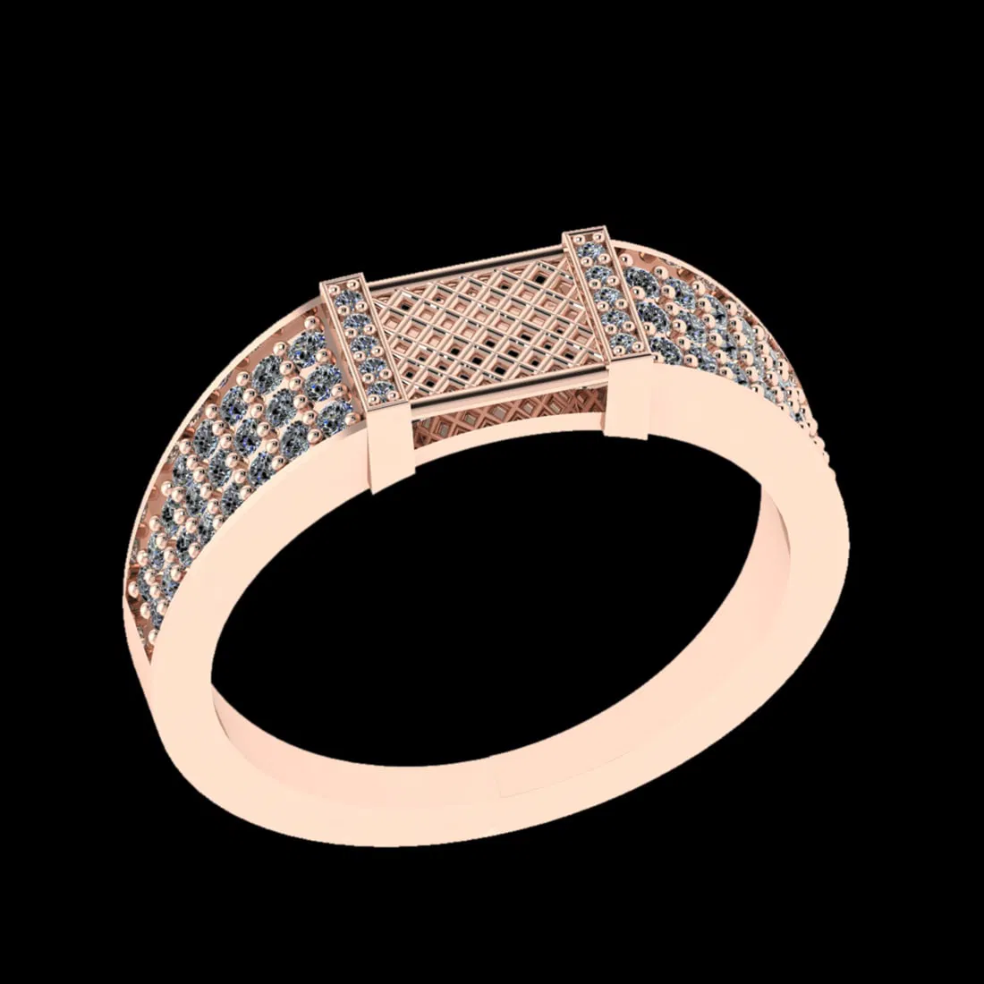 0.36 Ctw VS/SI1 Diamond Prong Set 18k Rose Gold Engagement Ring