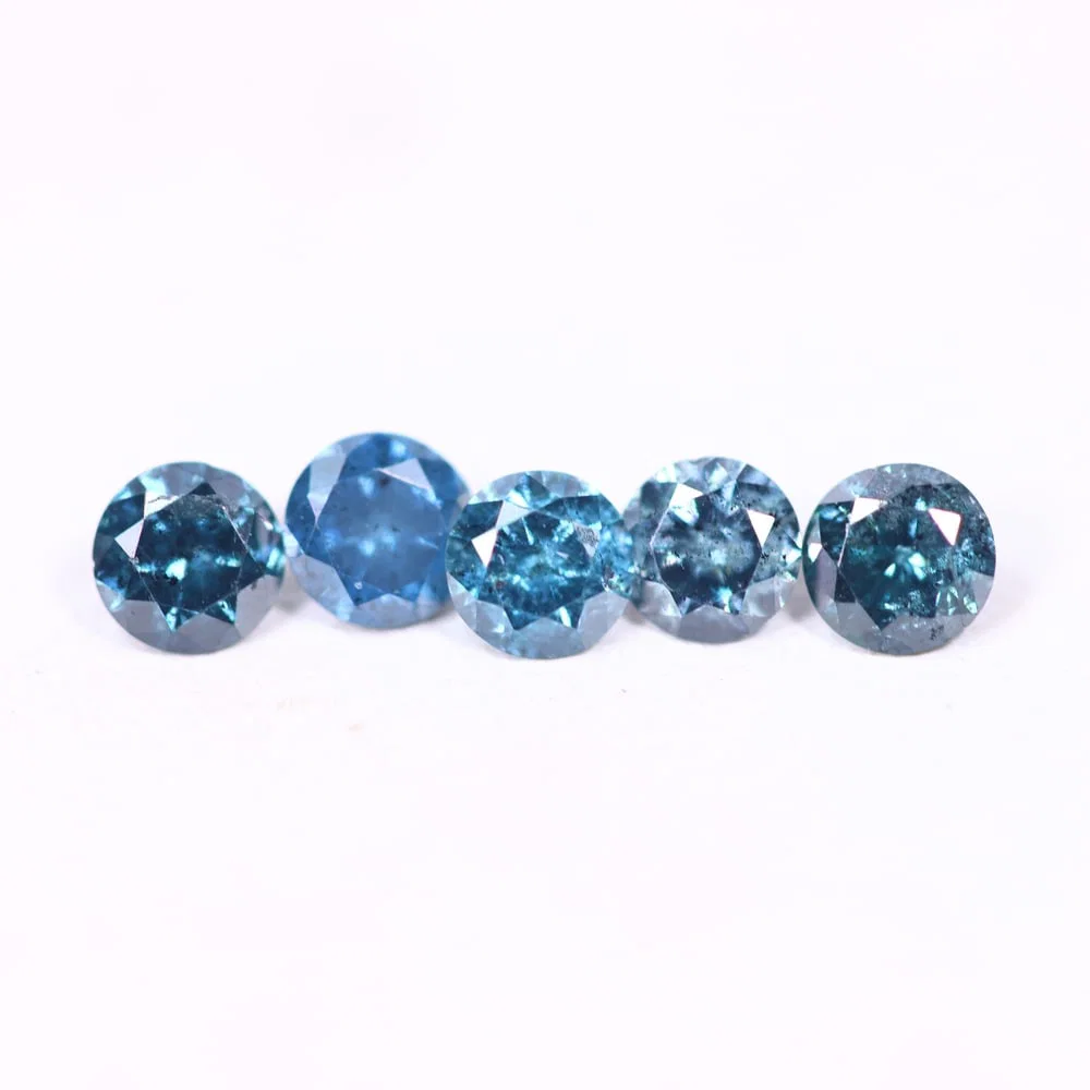 0.45ct 5pcs Blue Round Diamond 2.8mm - Natural Diamond, Loose Diamond, 305DD