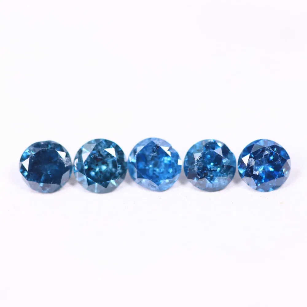 0.45ct 5pcs Blue Round Diamond 2.8mm - Natural Diamond, Loose Diamond, 582DD