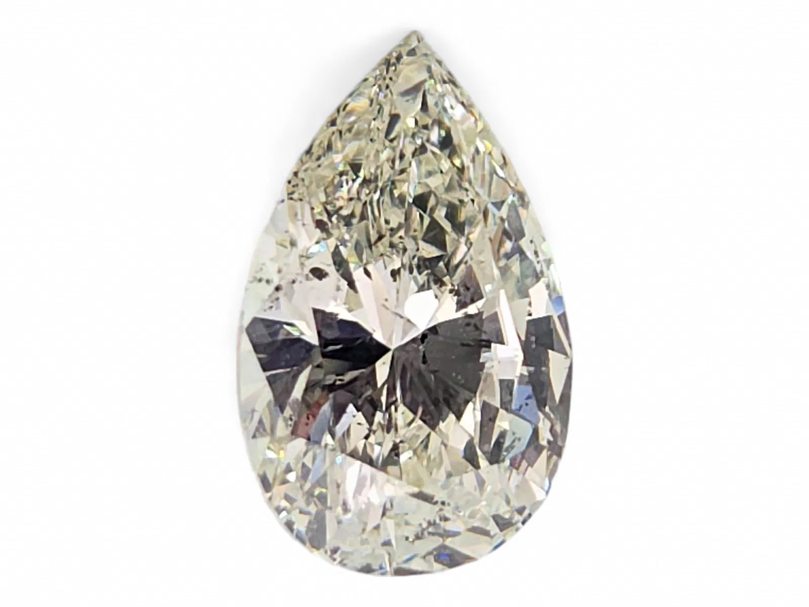 1.07 ct Pear Cut Yellow Diamond