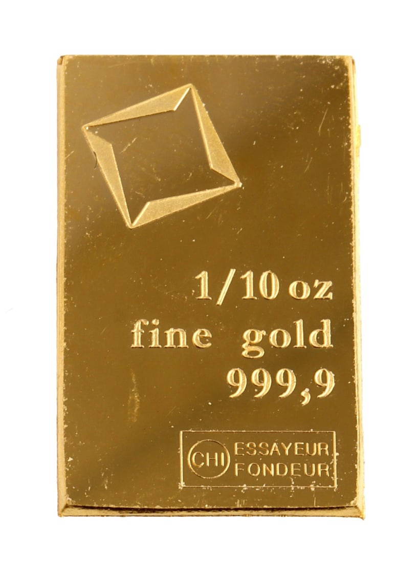 1/10 TROY OUNCE VALCAMBI SUISSE GOLD BAR