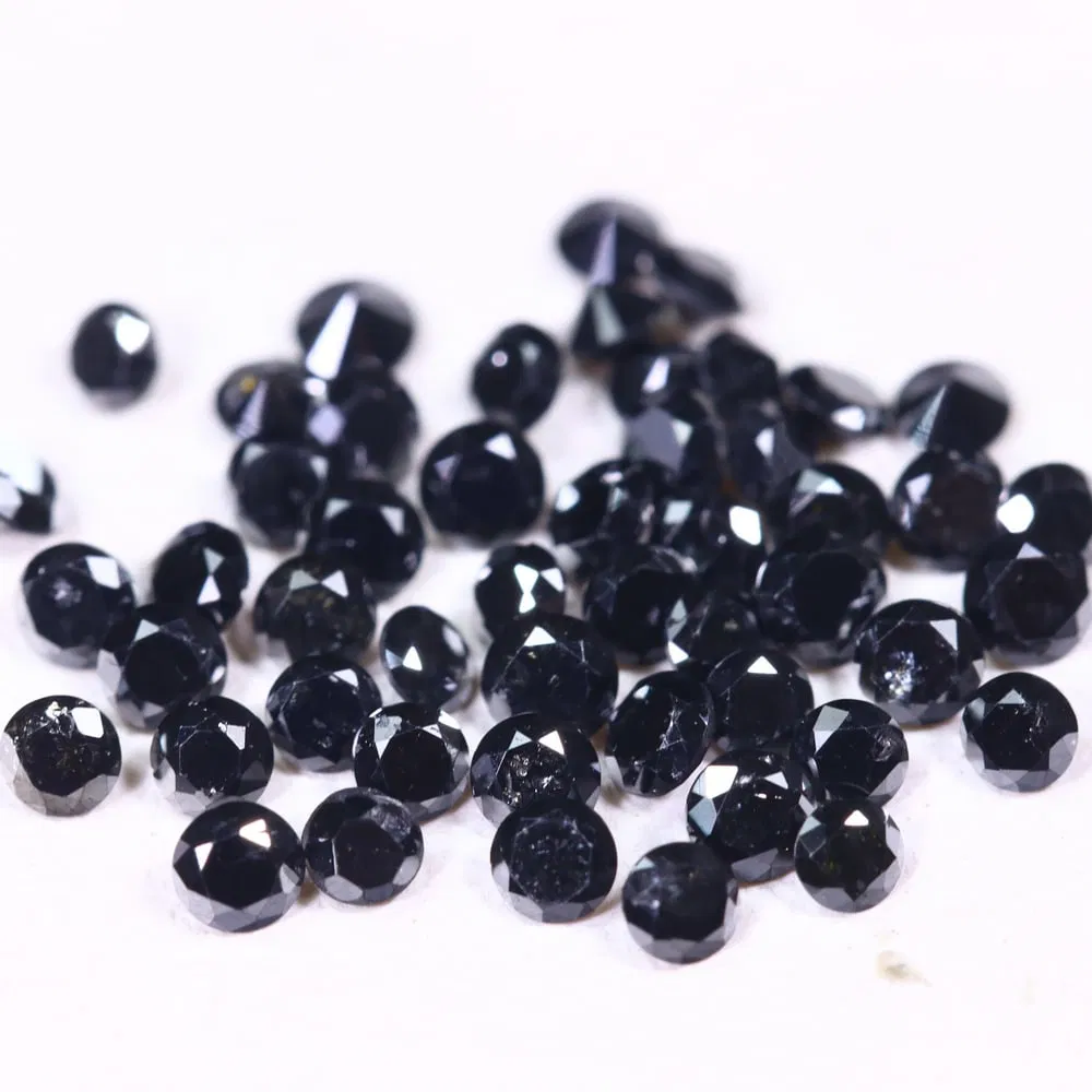 1.27ct 50pcs Black Diamond Lot 1.6mm-1.9mm - Natural Diamond, Loose Diamond, 122DD