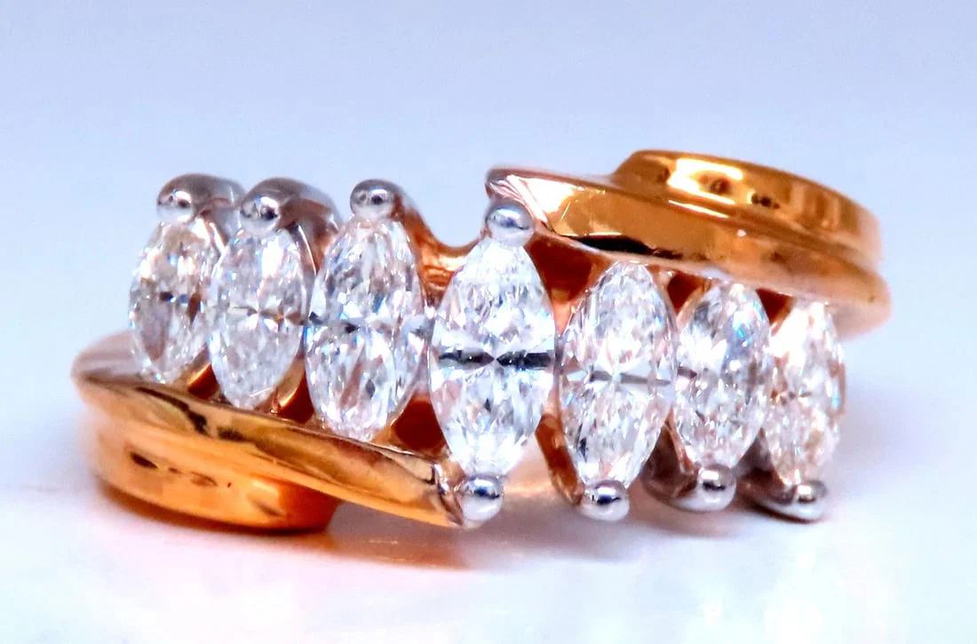 1.55ct Natural Diamonds Bypass Style Band 14kt 12474**