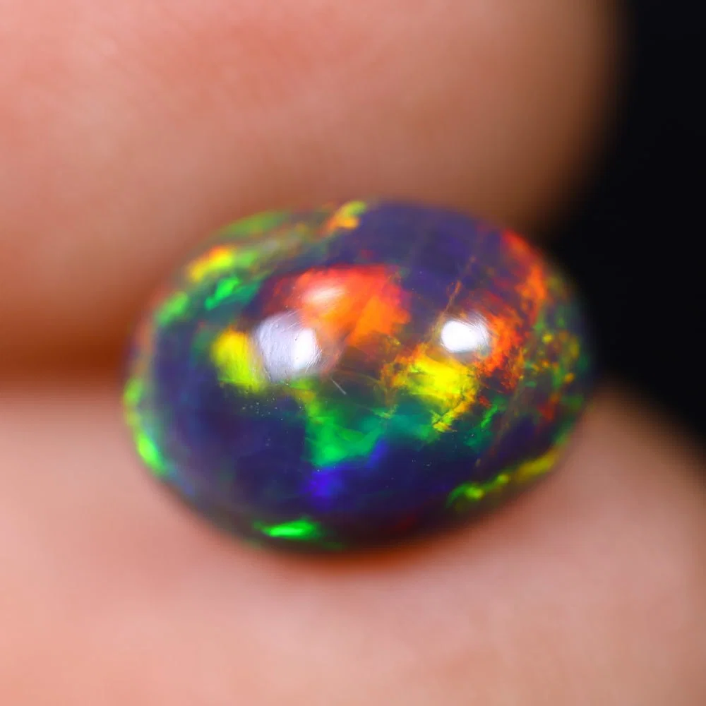 1.64Ct Welo Black Opal Polished - Ethiopian Opal , 533E