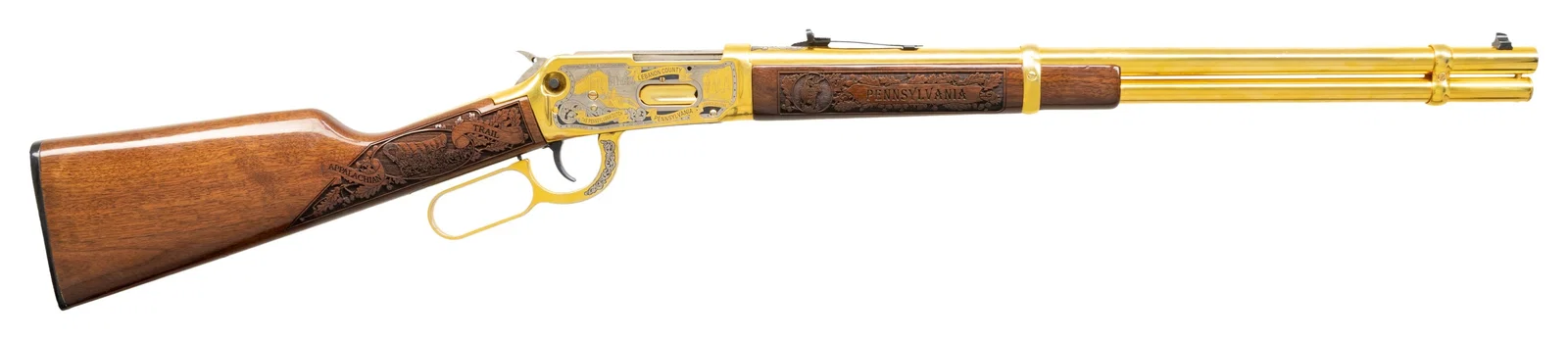 1 OF 10, GOLD PLATED & ENGRAVED, WINCHESTER MODEL