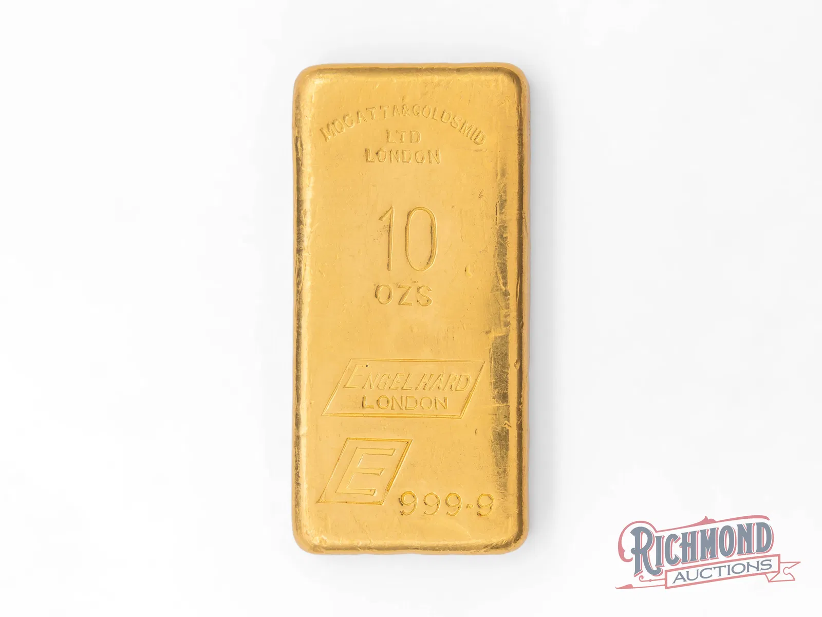 10 oz Engelhard London Gold Bar - A True Engelhard Rarity Featuring a 342 Year Old Hallmark