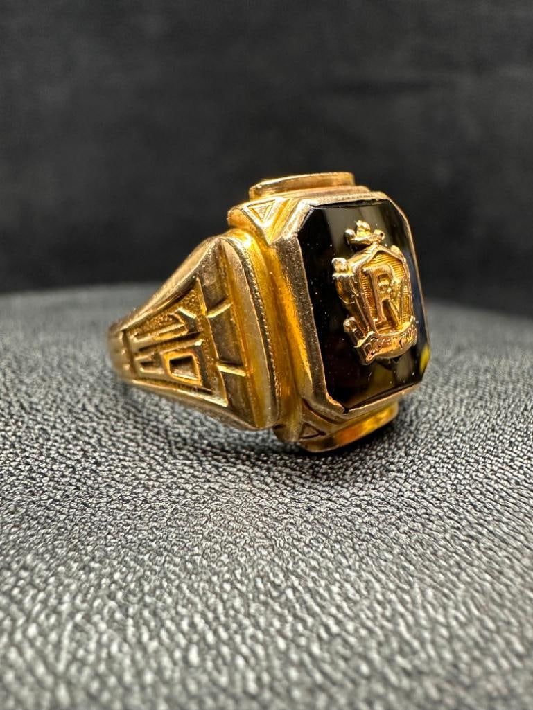 10k Gold Passaic Valley HS (NJ) 1952 Class Ring