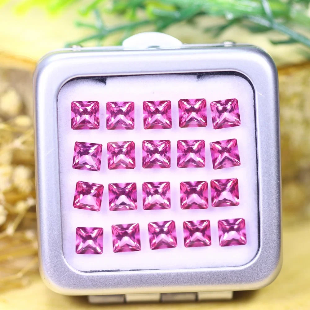 *11.25cts Natural Pink Topaz Set - Polished Faceted , 4.5mm, 63C