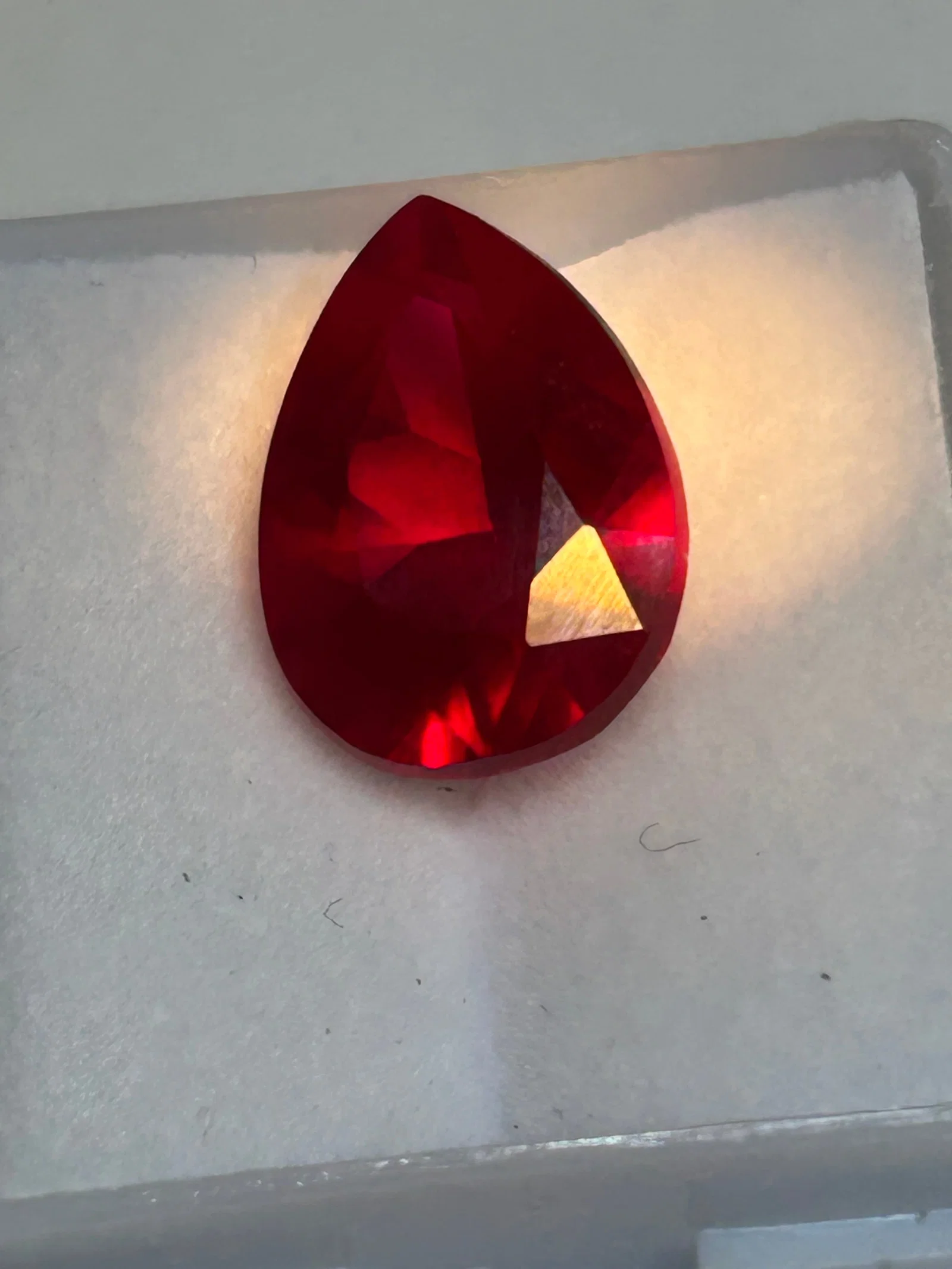 11ct Mozambique Blood Ruby Pear Cut