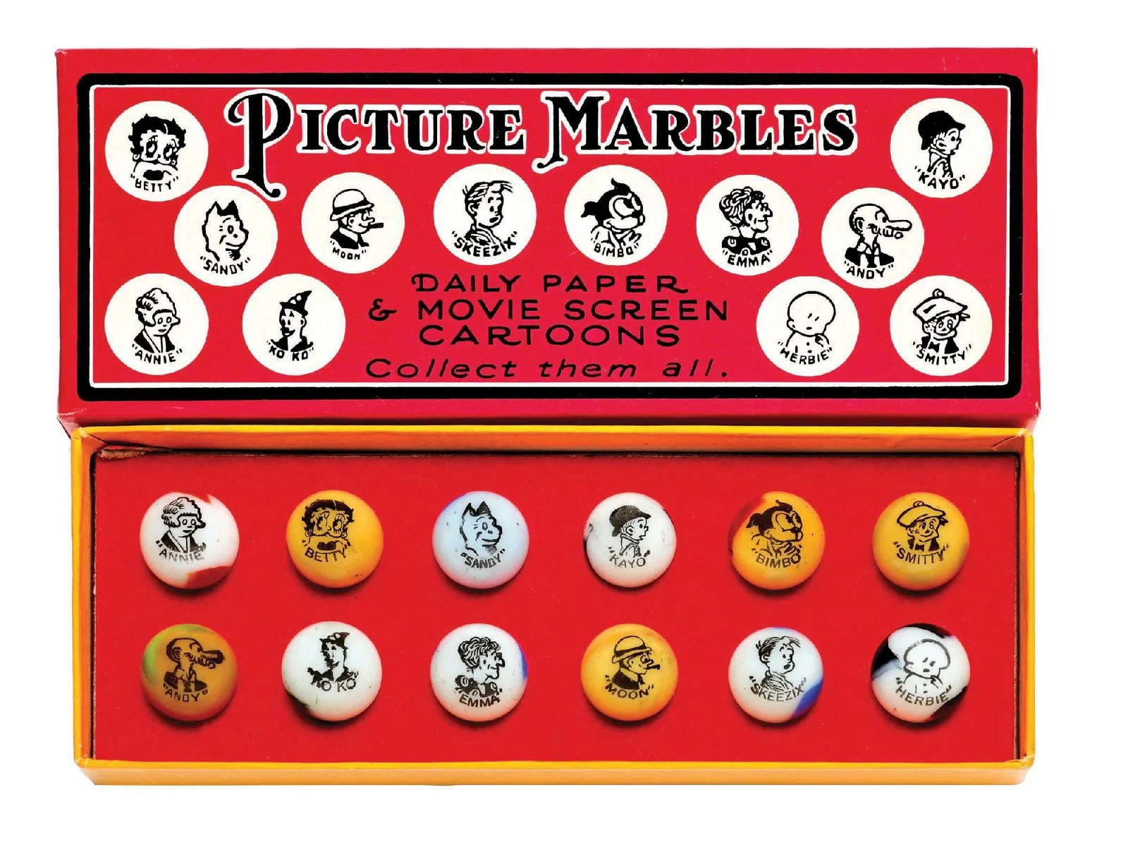 12-COUNT PELTIER COMICS IN RED REPRODUCTION BOX