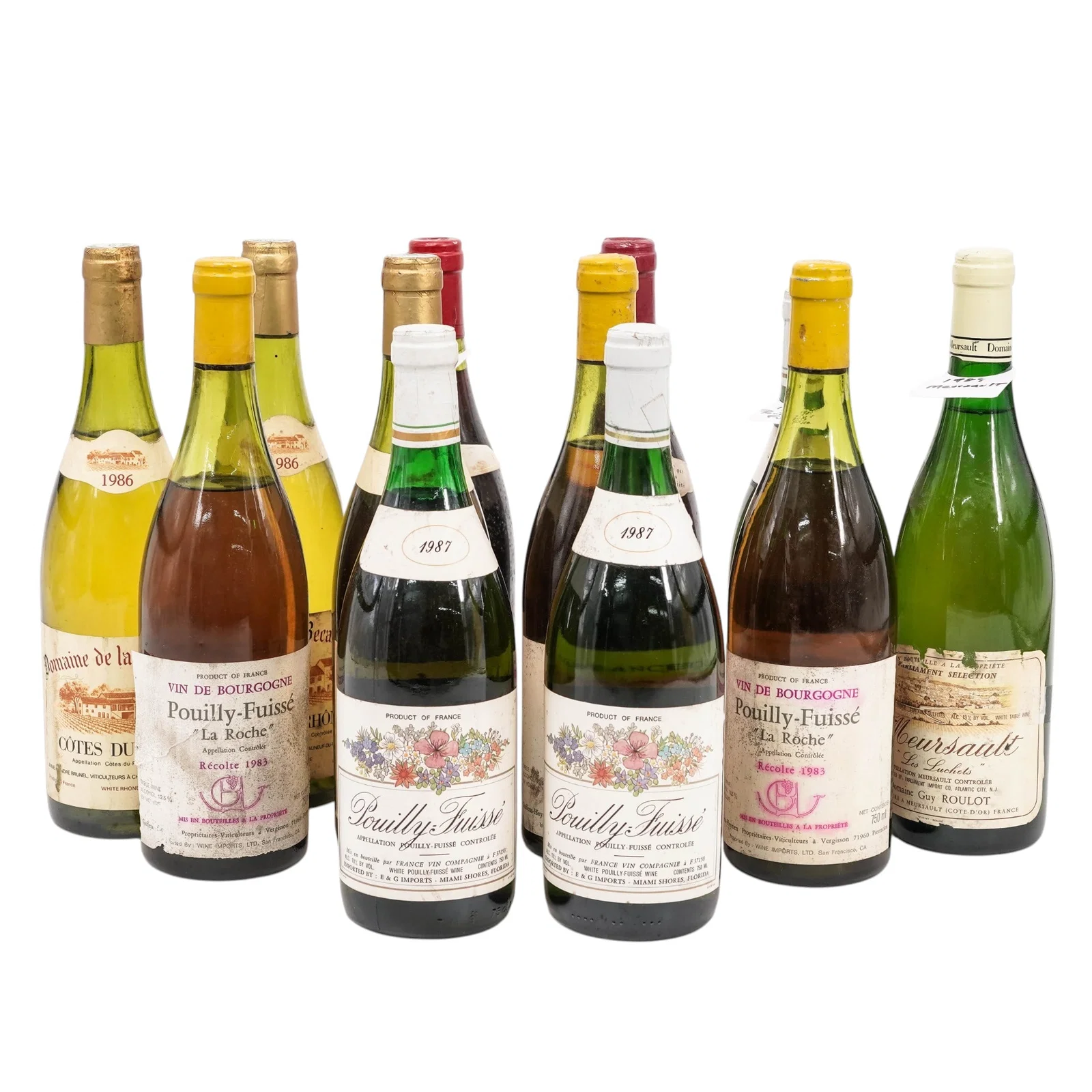 (12 Pc) French Red Wine Bottle Grouping