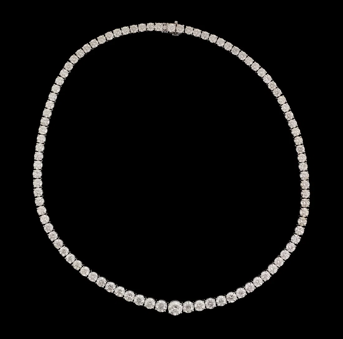 14K Diamond Tennis Necklace 40 CTW
