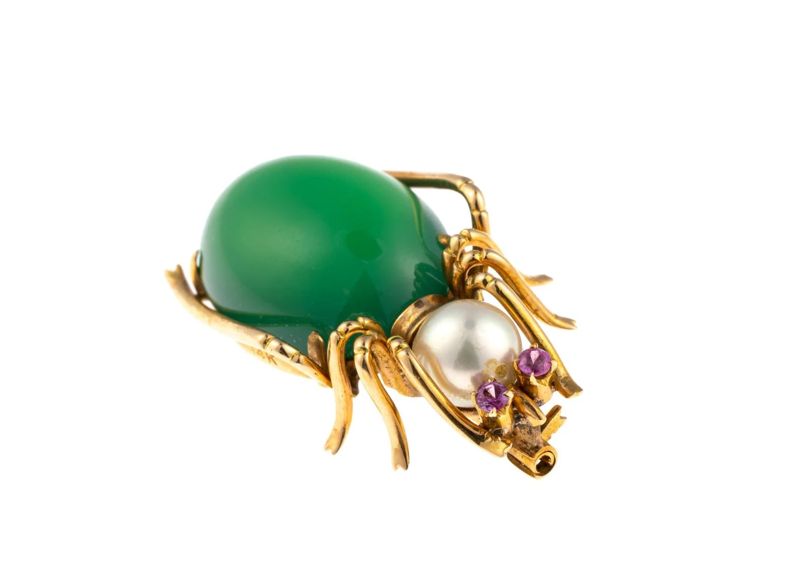 14K Gold and Gemstone Insect Brooch