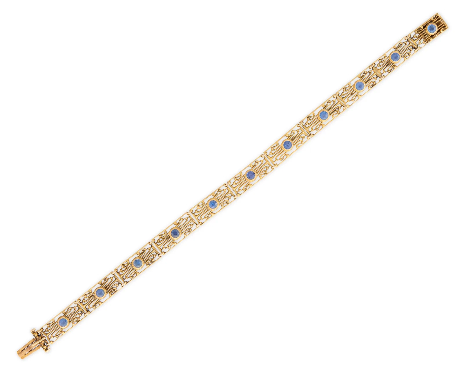 14K Gold and Sapphire Bracelet