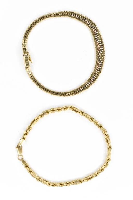 14K Gold Bracelets 15.77 Grams