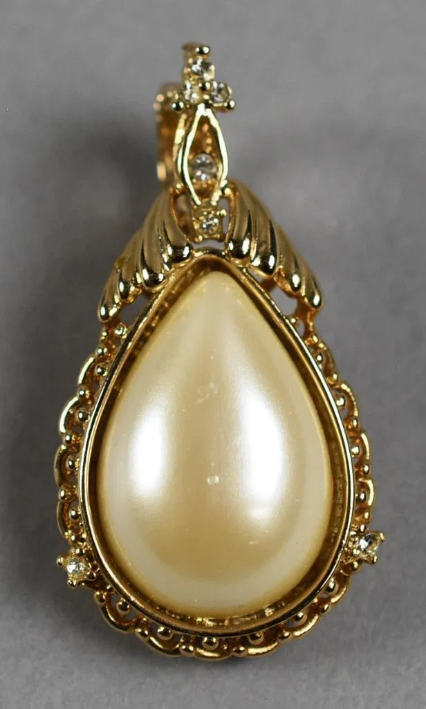14K Gold, Pearl & Diamond Enhancer