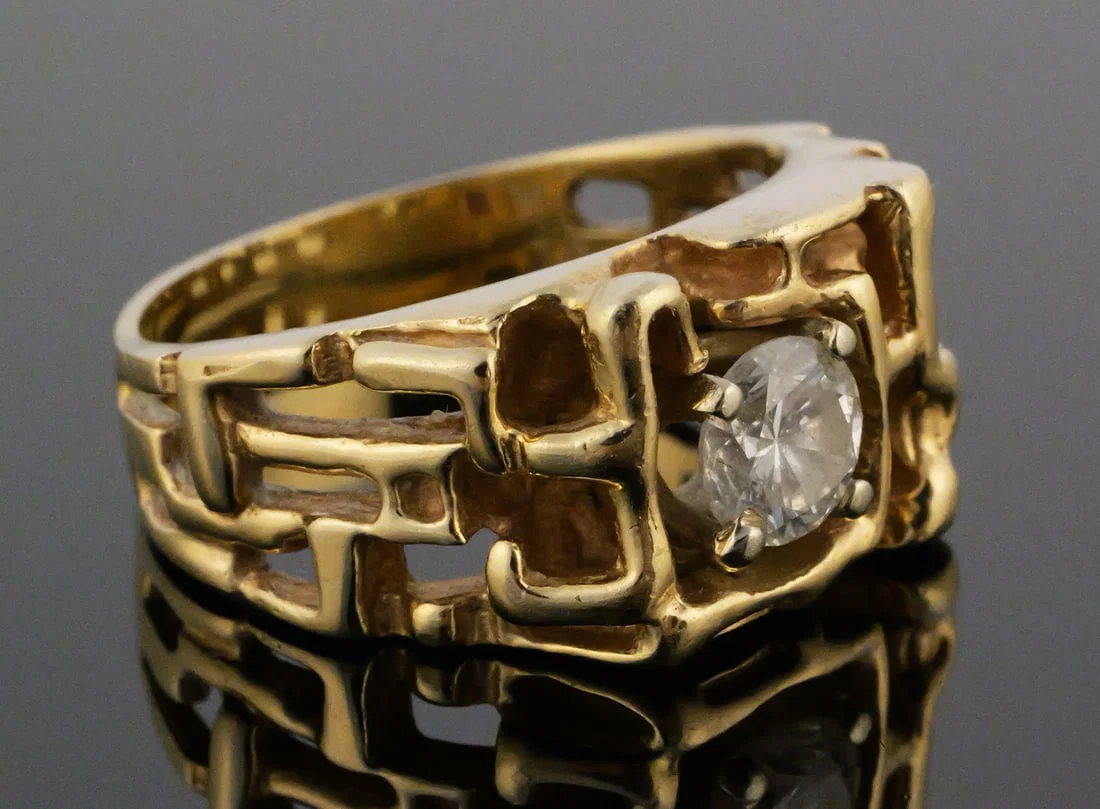 14k Gold Ring, 3/4 carat Diamond