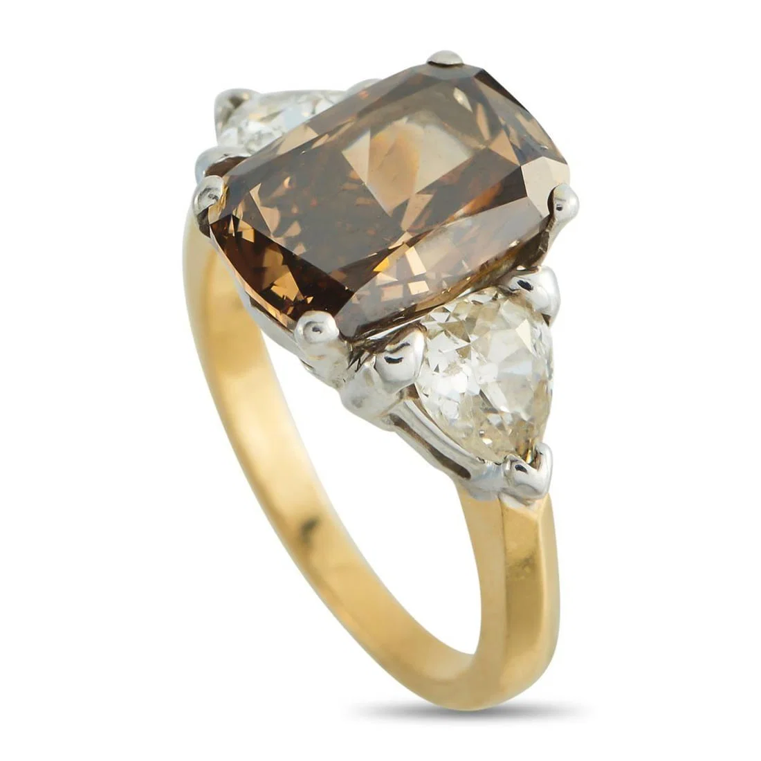 14K YELLOW GOLD 5.70CT DIAMOND RING