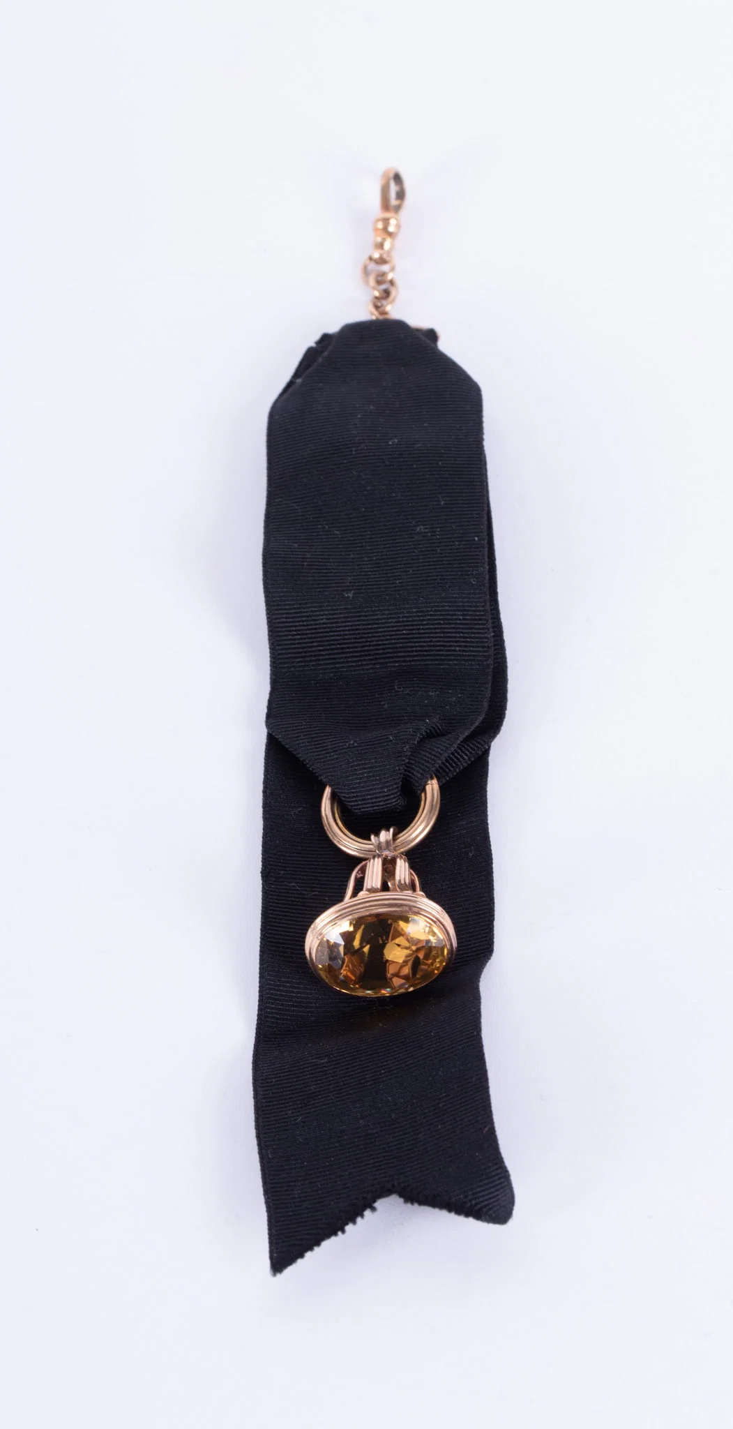 14K Yellow Gold and Citrine Watch Fob