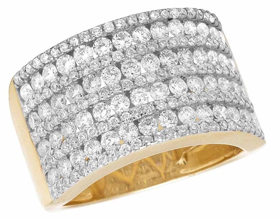 14K YELLOW GOLD CHANNEL REAL DIAMOND FASHION BAND RING