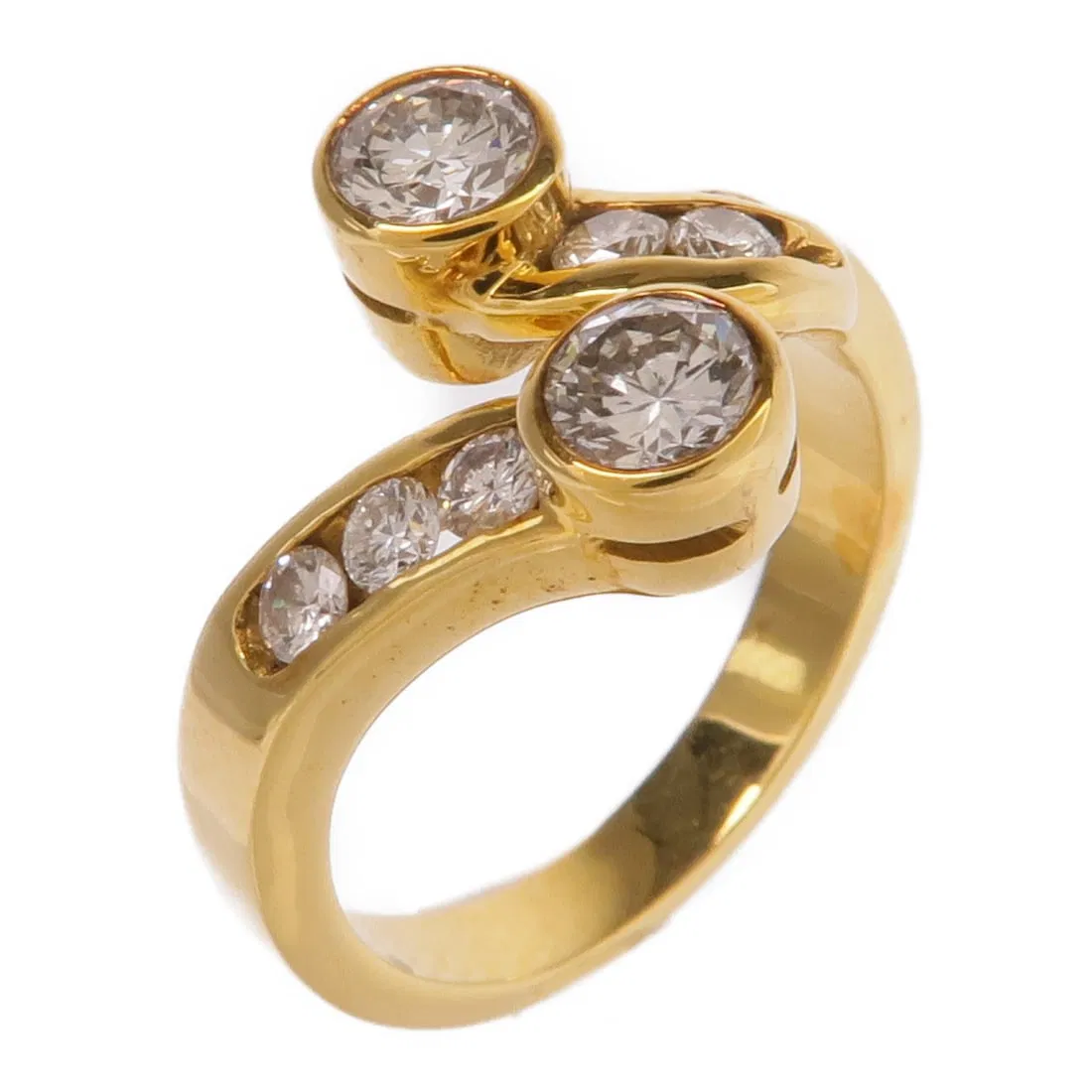 14K Yellow Gold Diamond Ring Size 4.25