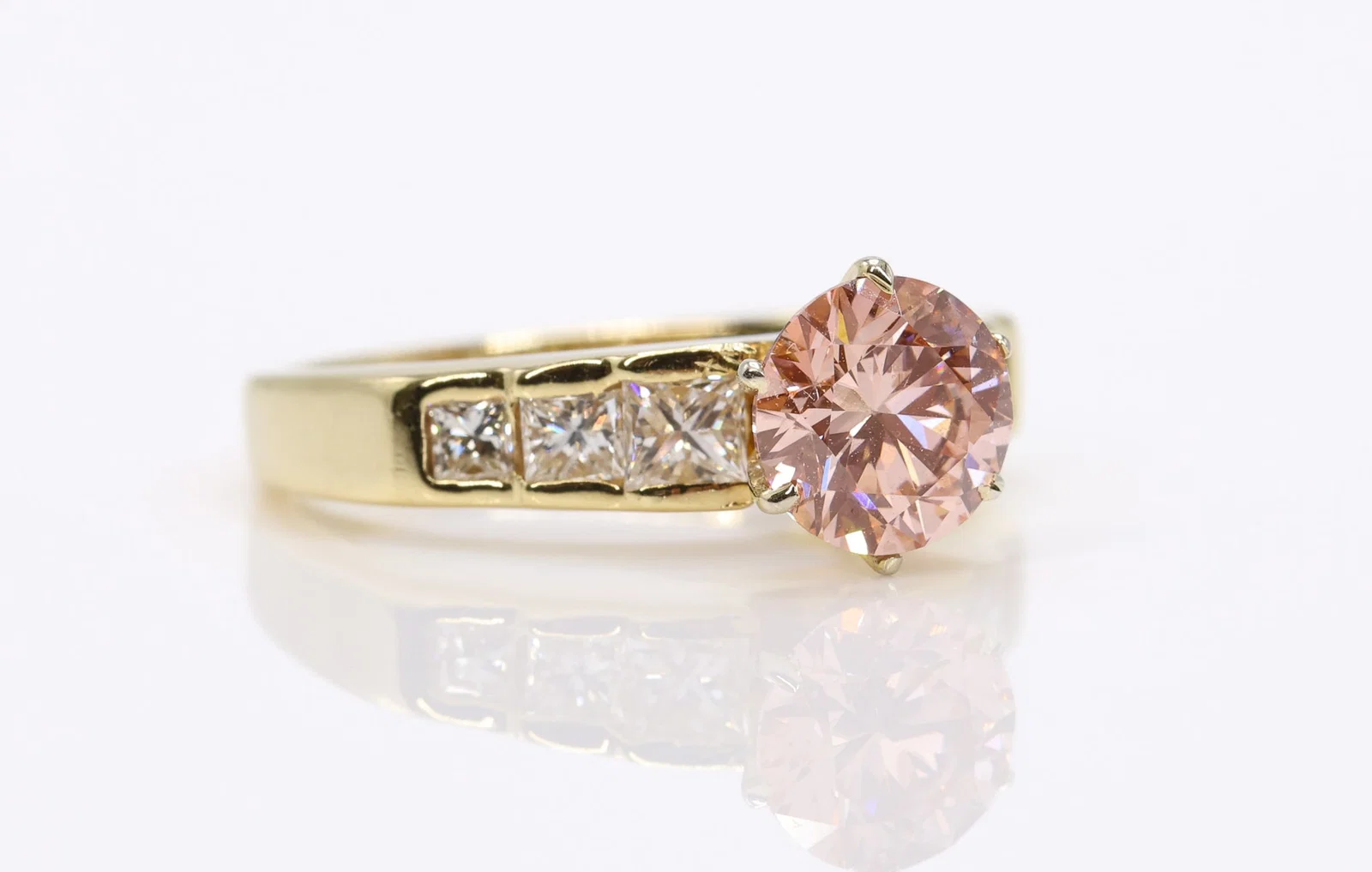 14k YG Diamond Ring, 1 carat