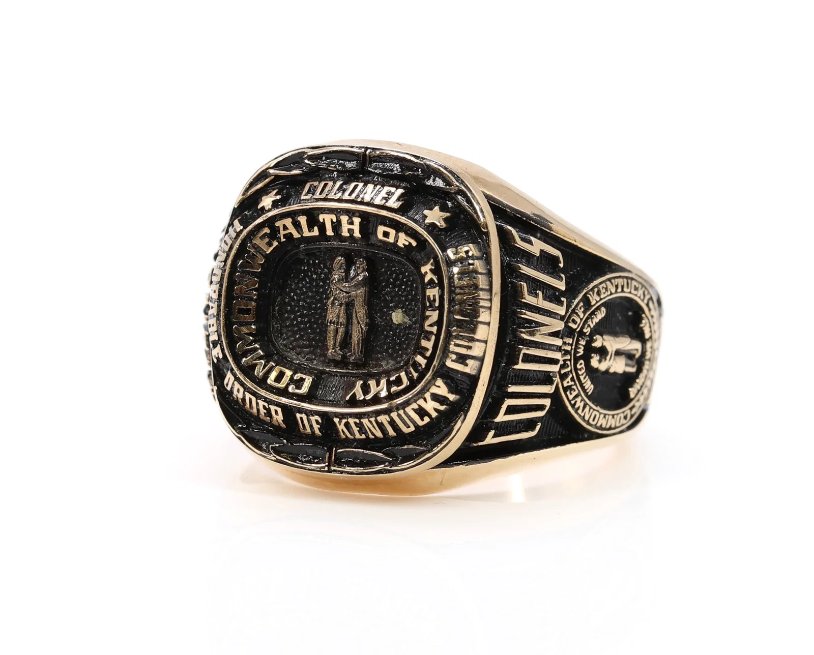 14k YG "Honorable Order of Kentucky Colonels" Ring