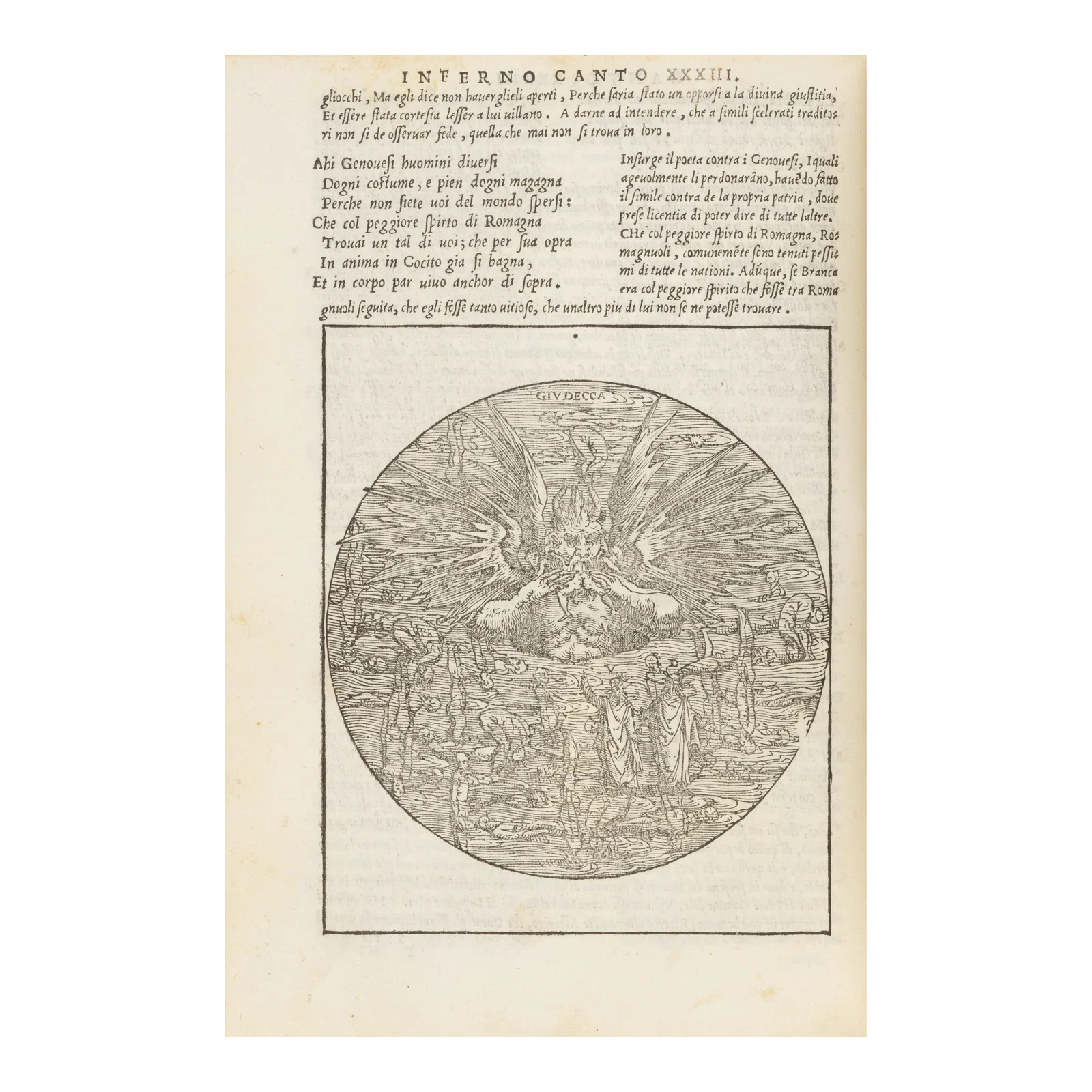 1544 ❧ FIRST USE OF THESE INFLUENTIAL ILLUSTRATIONS. DANTE ALIGHIERI. 1265-1321. La Comed...