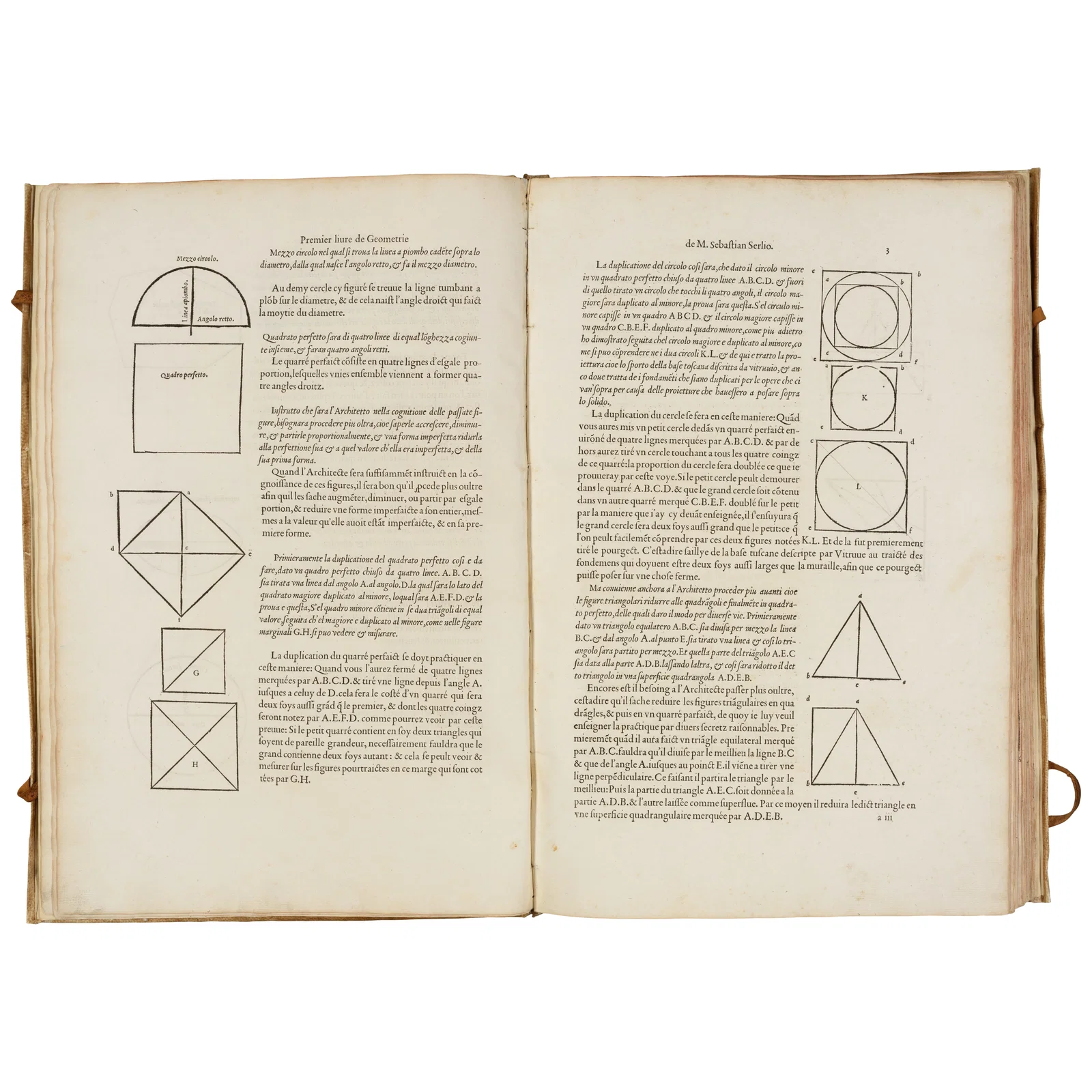 1545 ❧ FIRST PUBLISHED ACCOUNT OF MODERN THEATRICAL PRACTICE. SERLIO, SEBASTIANO. 1475- ...