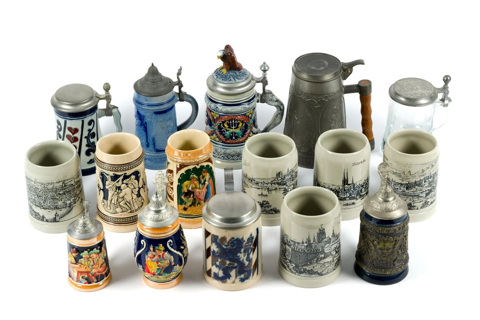 16 Beer Steins and Mugs
