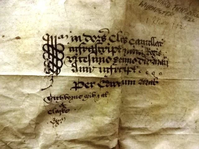 1626 English Vellum Deed Sir Richard Tichborne Signed