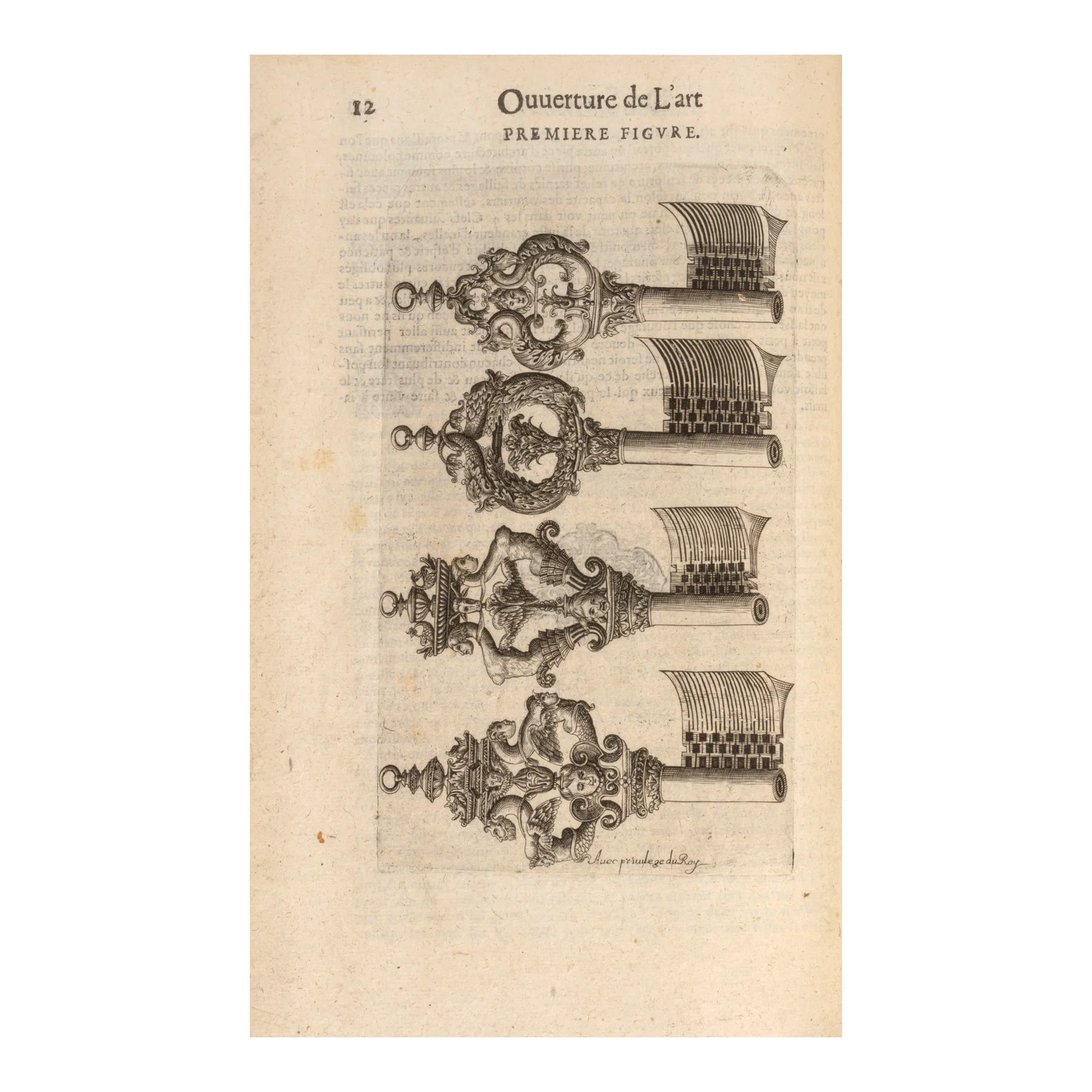 1627 ❧ BEAUTIFULLY ILLUSTRATED FRENCH WORK ON LOCKSMITHING. JOUSSE, MATHERIN. (1607-1692)...