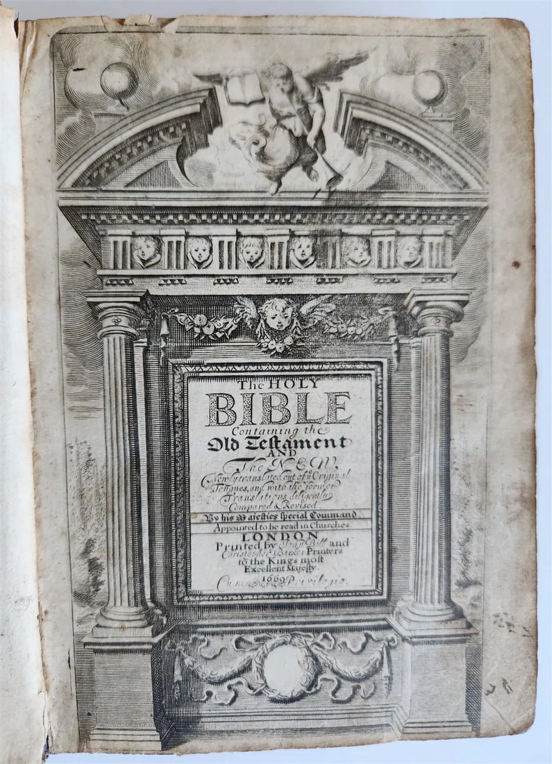 1669 BIBLE in ENGLISH by JOHN BILL & CHRISTOPHER BARKER antique King James