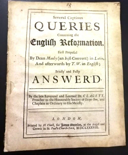 1688 Pamphlet English Reformation