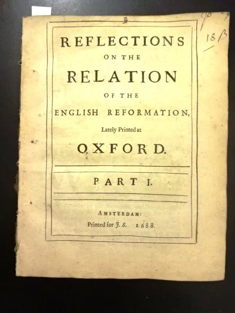1688 Reflections of the English Reformation Burnet