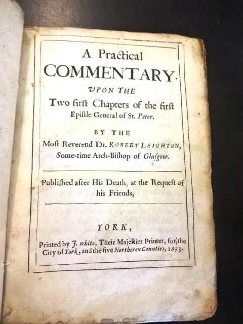 1693 Commentary Epistle St Peter Leighton York