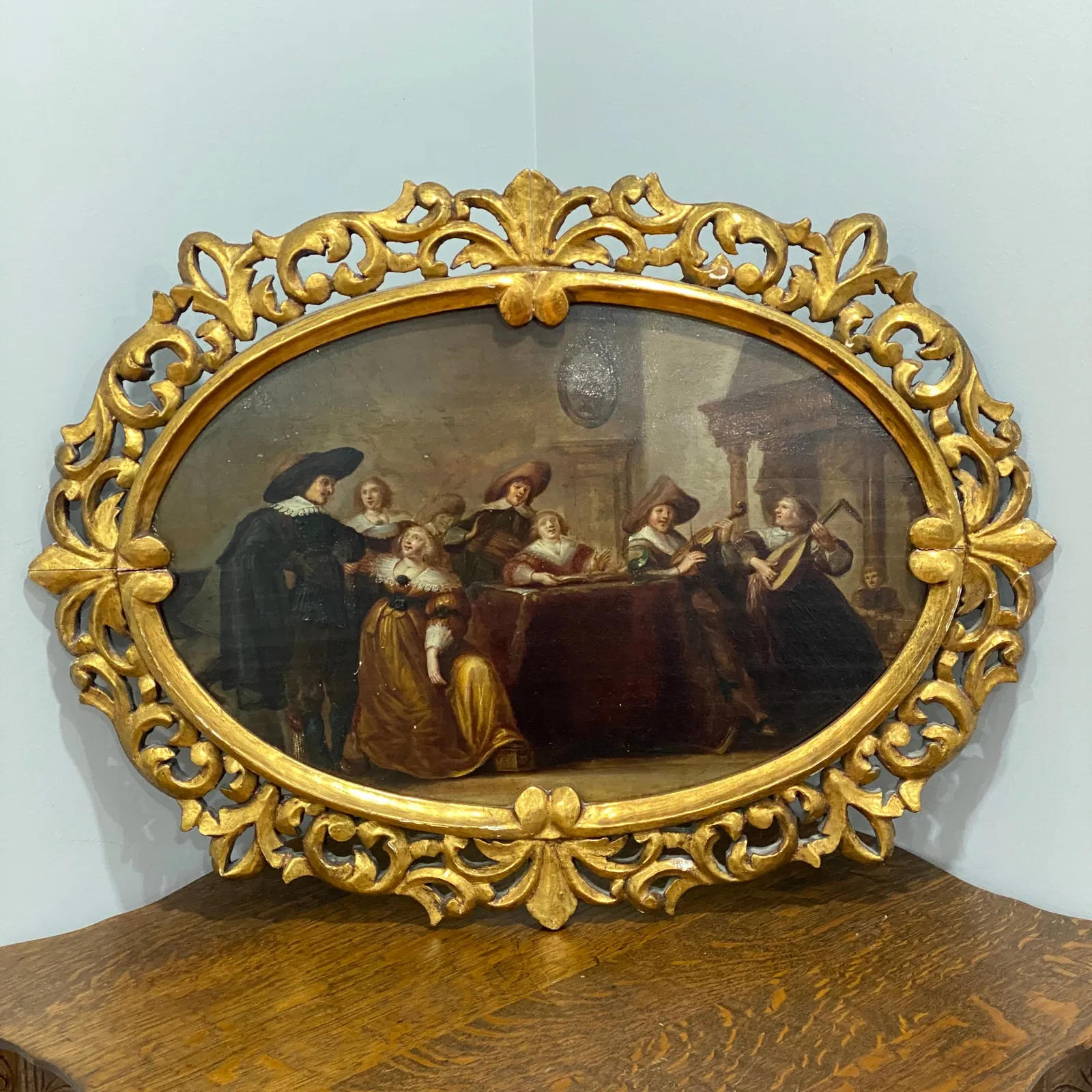 16th or 17th Century Dutch Oil Painting On Board Art