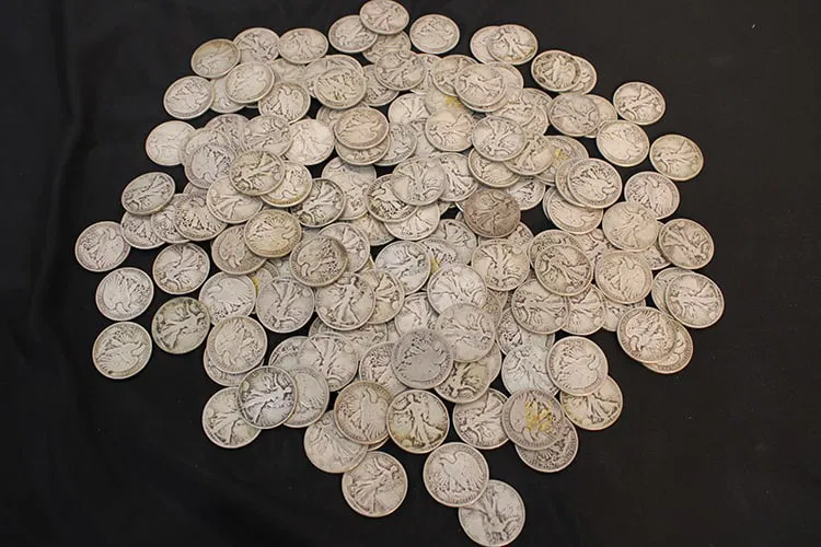 173 Walking Liberty Halves Over 68 Ozt