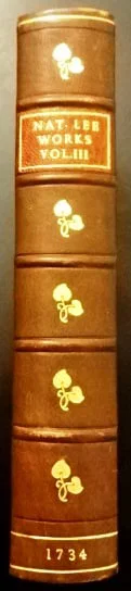 1734 Plays of Nathanael Lee Nice Binding