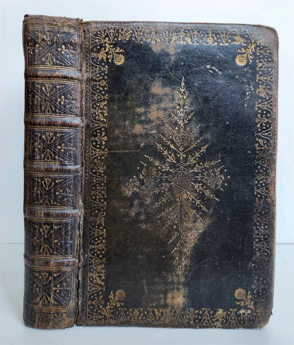 1745 BOOK of PSALMS antique in ENGLISH original binding 18th CENTURY
