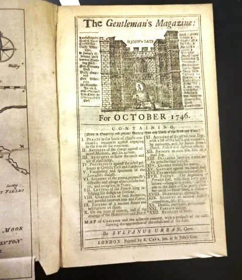 1746 Magazine Map of Carlisle Rebellion