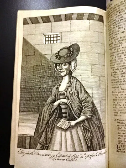1767 Magazine Elizabeth Brownrigg Execution Map