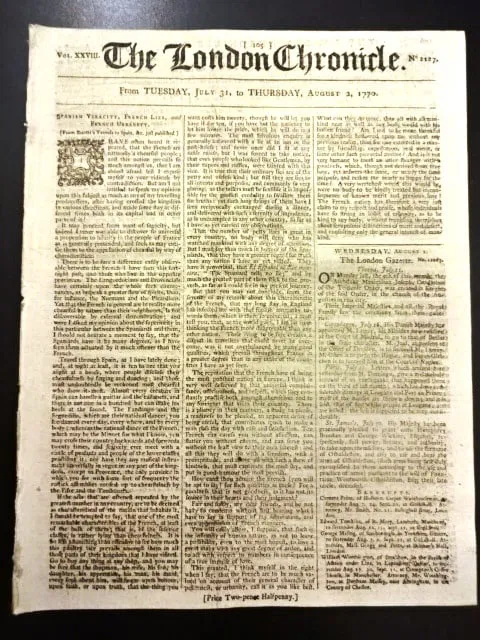 1770 London Chronicle War Between Russia and Turks