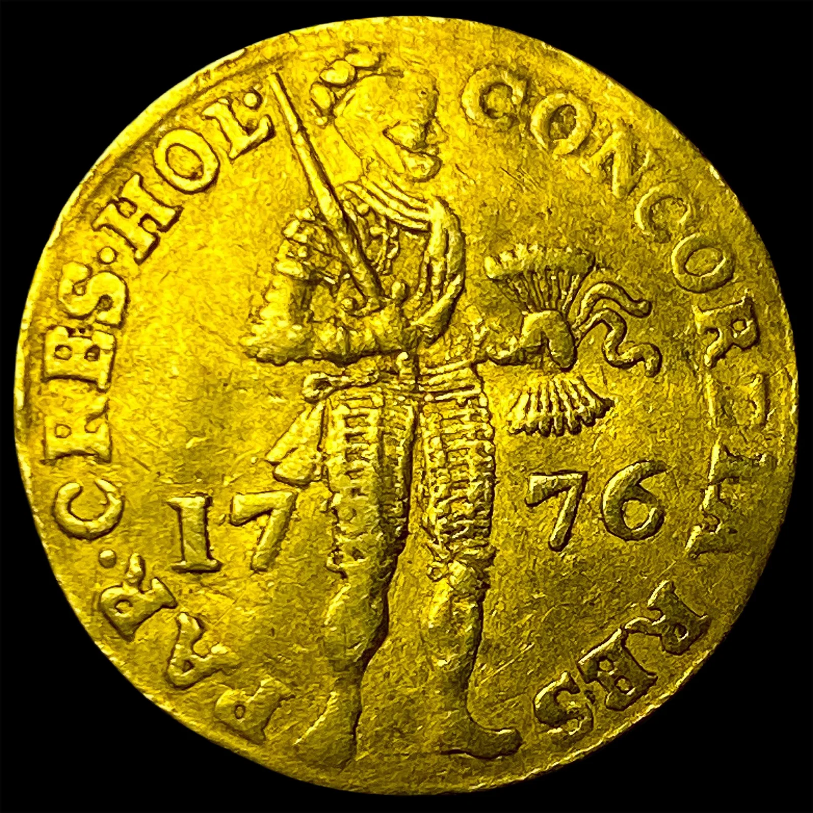 1776 Holland United Netherlands .1106oz Gold Ducat