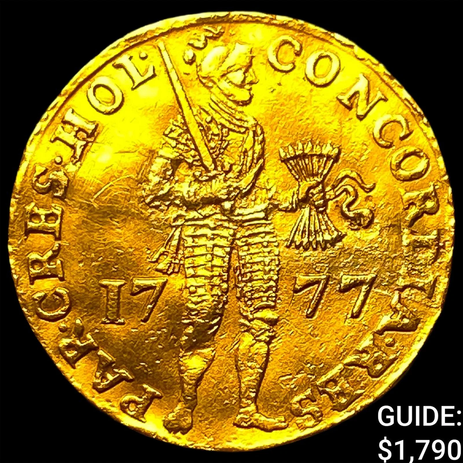 1777 Holland United Netherlands Ducat .1106 AGW