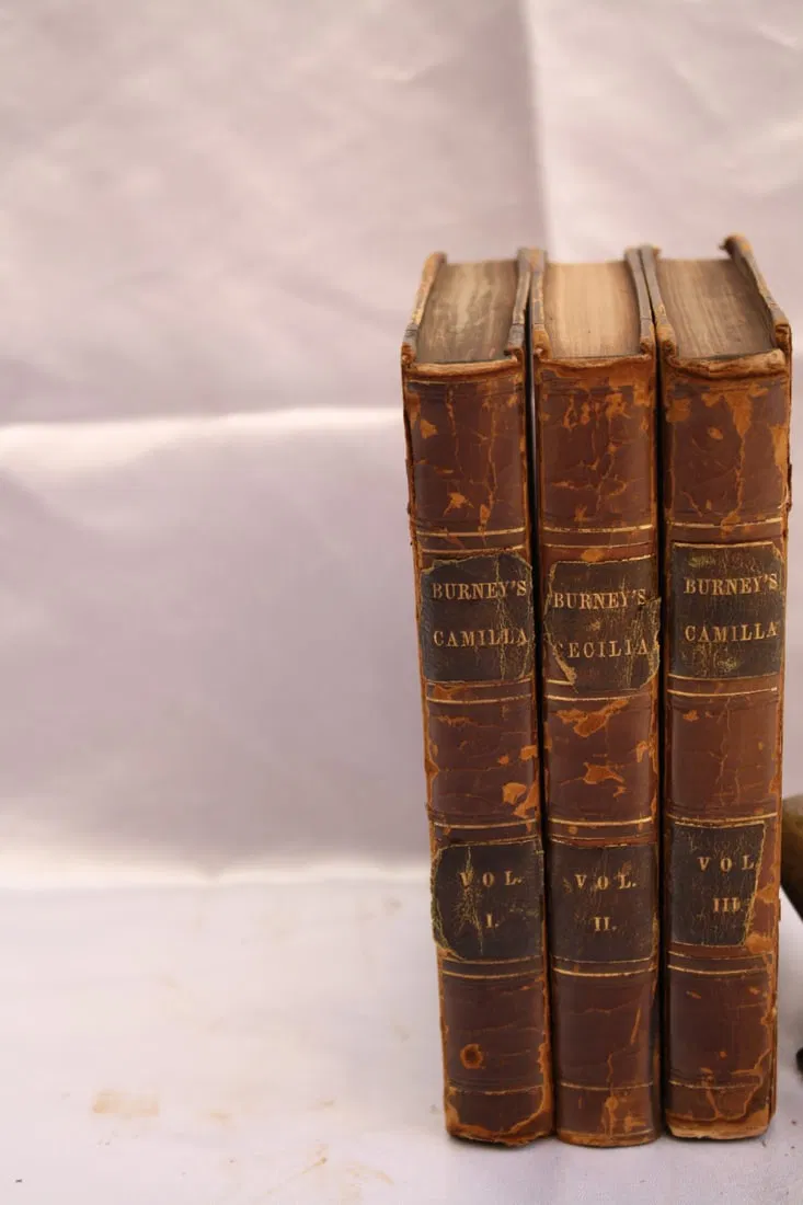 1797 1st Edition Leather Bound Camilla by Frances Burney Rare Set