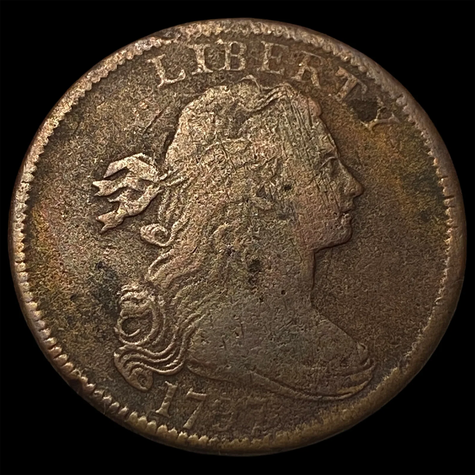 1797 Draped Bust Large Cent NEARLY UNCIRCULATED