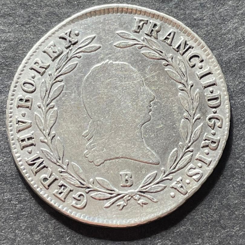 1803 Austrian 20 kreuzer silver coin (rare silver coin)