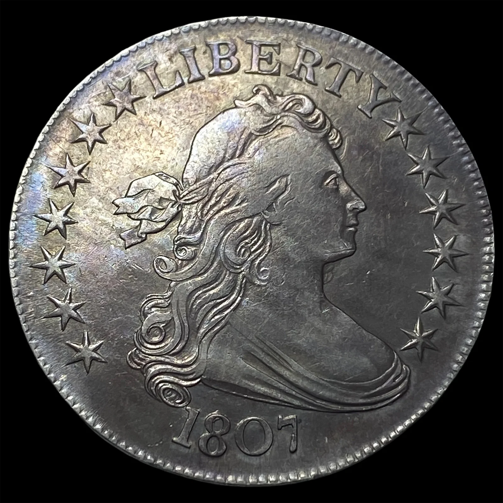 1807 Draped Bust Silver Half Dollar CLOSELY UNCIRCULATED