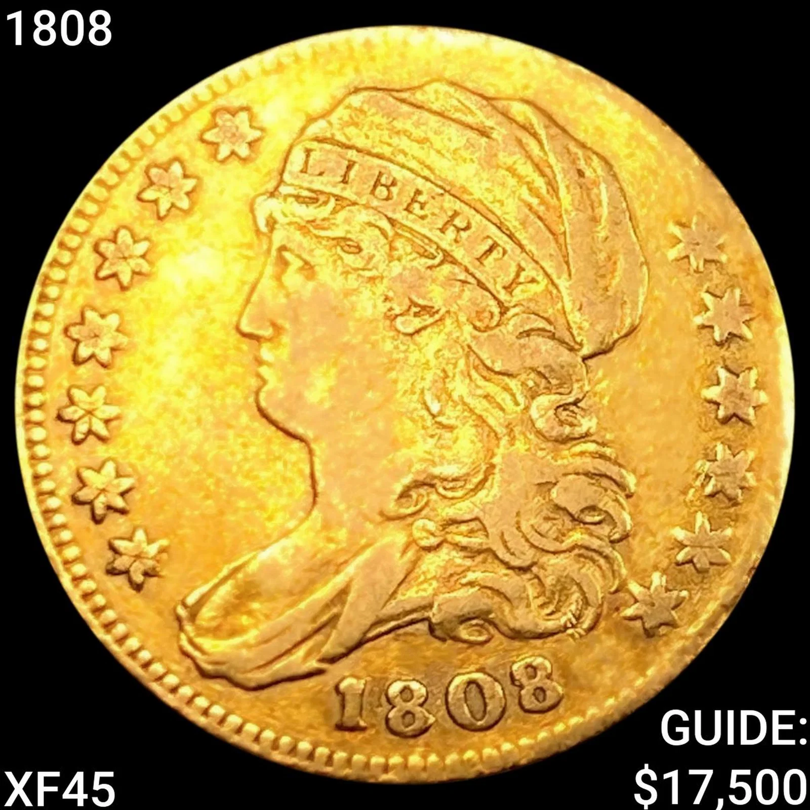 1808 $5 Gold Half Eagle NEARLY UNCIRCULATED